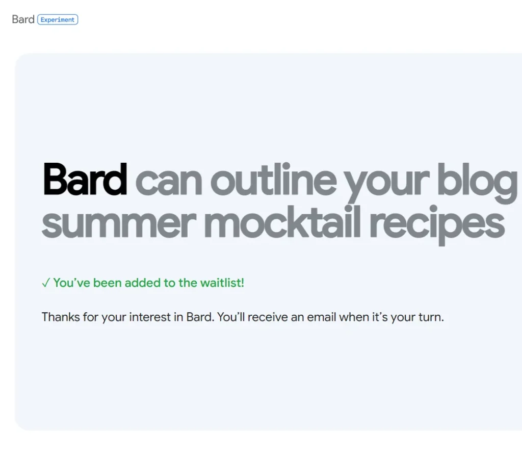 how to get access to Bard Join Bard waitlist