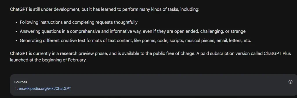 Bard can access the internet unlike free chatgpt